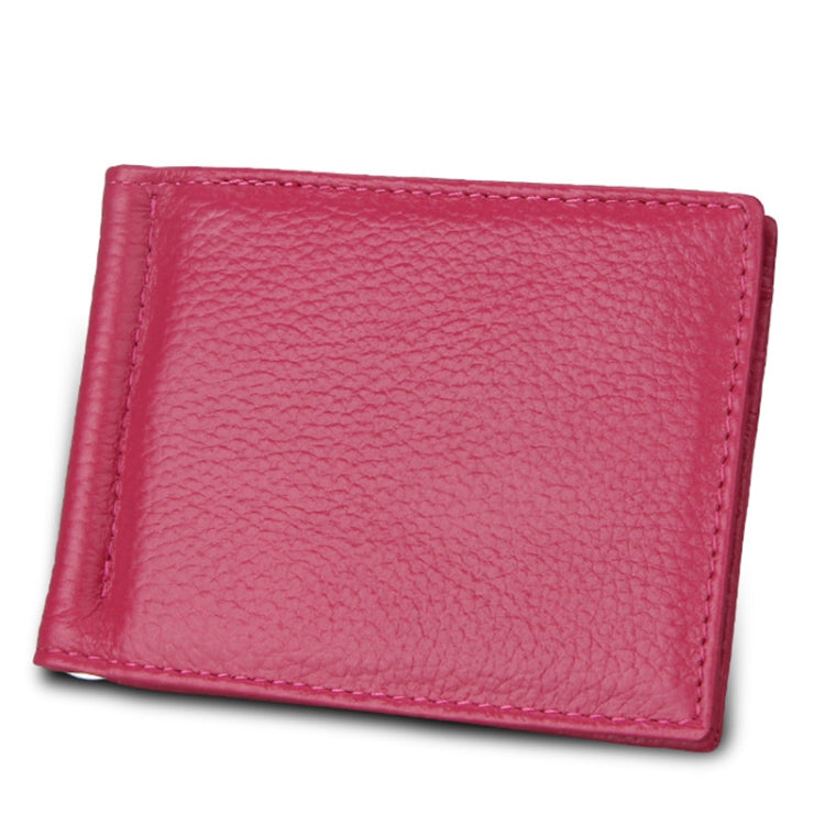 Cowhide Leather Litchi Texture Card Holder Wallet RFID Blocking Coin Purse Card Bag Protect Case with 6 Card Slots, Size: 110*82*8mm