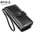 3556 Large Capacity Long Multi-function Anti-magnetic RFID Wallet Clutch for Ladies with Card Slots