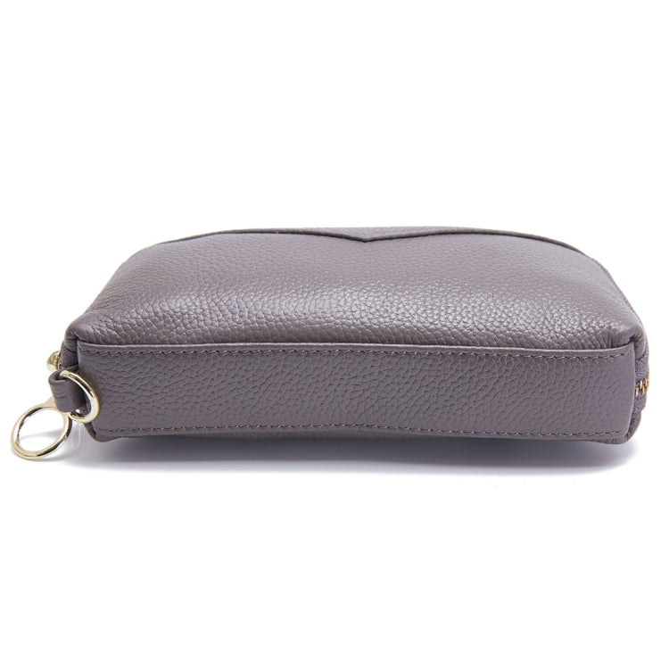 2-Folding Square Genuine Leather Handbag
