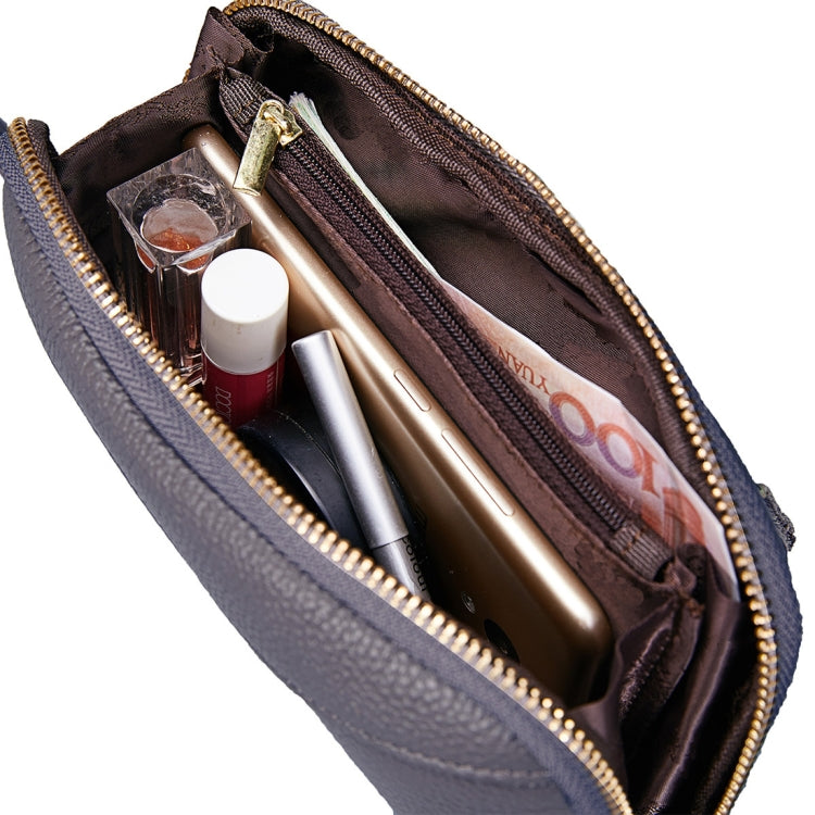 2-Folding Square Genuine Leather Handbag