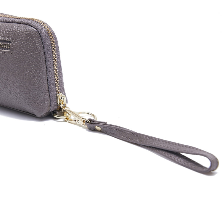 2-Folding Square Genuine Leather Handbag