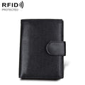 Antimagnet RFID Genuine Leather Wallet / Passport Package / Cowhide Card Slot for man