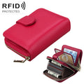 KB132 Female Style Full Grain Cow Leather Multifunctional RFID Wallet/ Card Bag/ Driving License Package