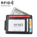 KB80 Antimagnetic RFID Crazy Horse Texture Oil Wax Leather Card Holder Wallet Billfold for Men and Women