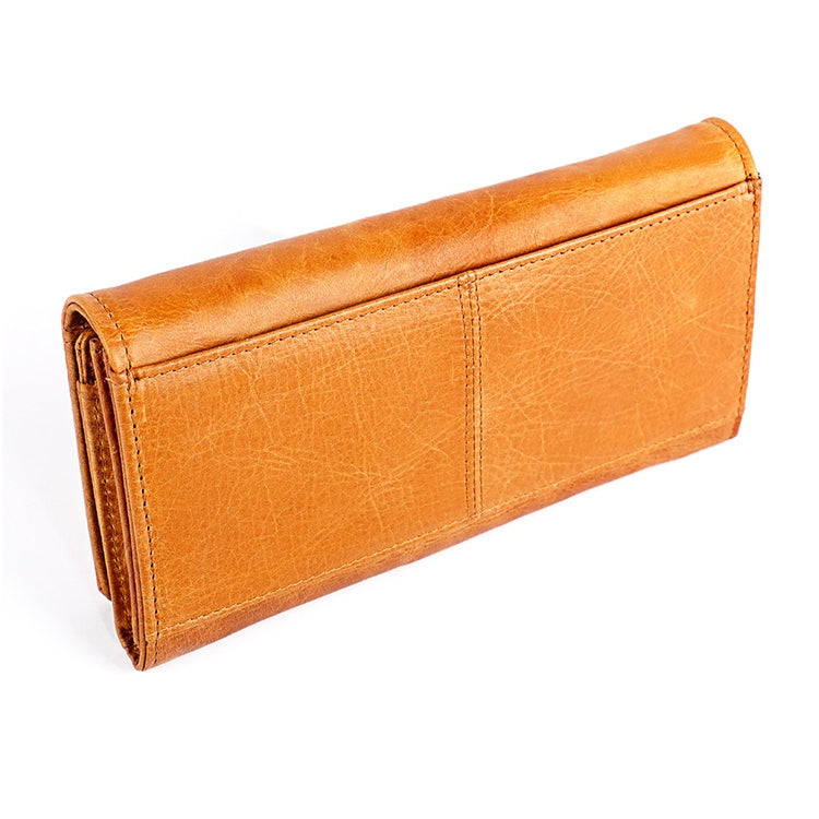 3559 Antimagnetic RFID Multi-function Zipper Retro Top-grain Leather Lady Purse Wallet