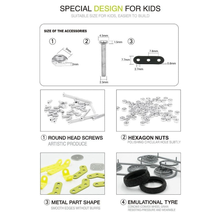 MoFun SW-002 158 PCS DIY Stainless Steel Halley Motorcycle Assembling Blocks, SW-002 Halley Motorcycle