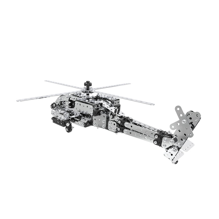 MoFun SW-021 DIY Stainless Steel AH-64 Helicopter Gunship Assembling Blocks, SW-021 AH-64 Helicopter Gunship