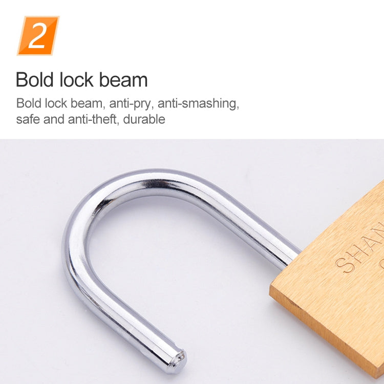 Copper Padlock Small Lock, Style: Short Lock Beam, 60mm Not Open, Short, 60mm Not Open