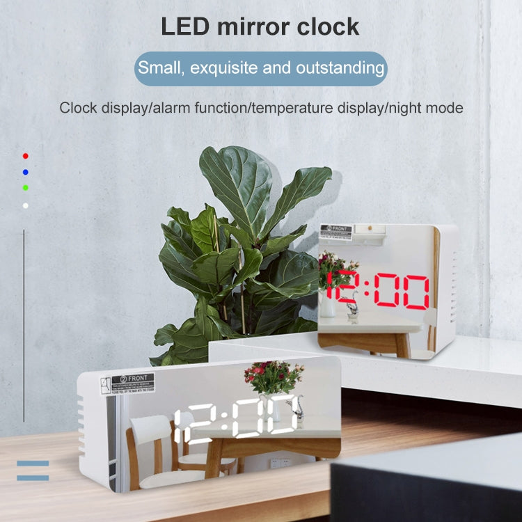 TS-S69-R Multifunctional LED Alarm Clock Battery / Plug-in Charging Dual-purpose Make-up Mirror Clock, TS-S69-G, TS-S69-HW