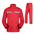 Durable Reflective Motorcycle Split Raincoat Pants Riding Bicycle Electric Bike Windproof Waterproof Rain Wear for Adult, Size: L(Red), Size: L