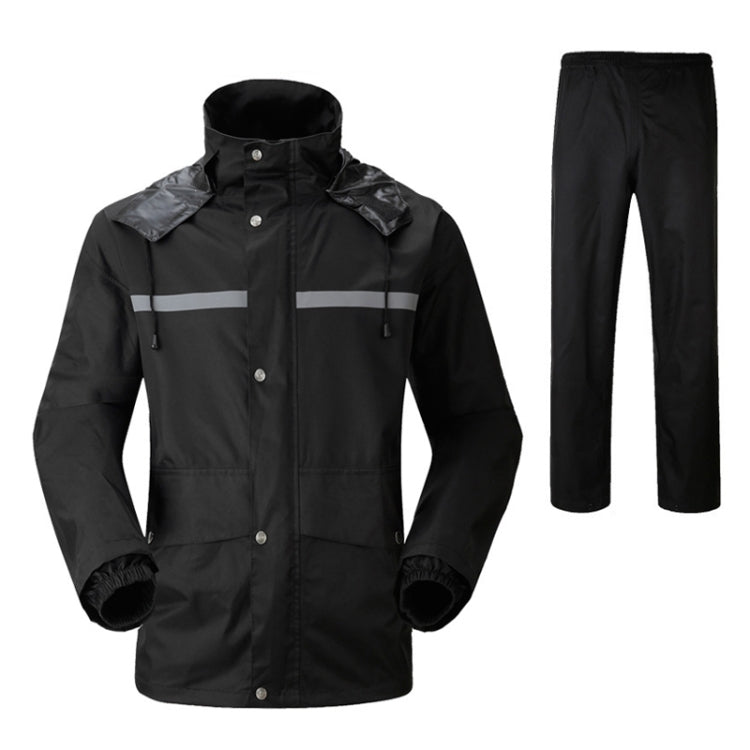 Durable Reflective Motorcycle Split Raincoat Pants Riding Bicycle Electric Bike Windproof Waterproof Rain Wear for Adult, Size: M(Black), Size: M