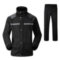 Durable Reflective Motorcycle Split Raincoat Pants Riding Bicycle Electric Bike Windproof Waterproof Rain Wear for Adult, Size: L(Black), Size: L