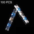 100 PCS AWG16-14 1.5-2.5mm Seal Heat Shrink Butt Wire Connectors Blue Terminals Solder Sleeve, 1.5-2.5mm Blue