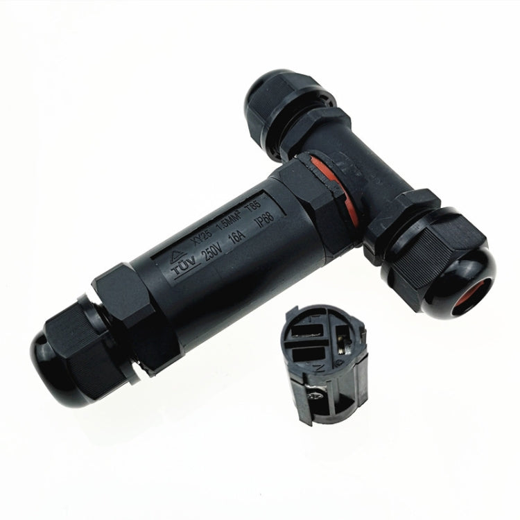 XY25 IP68 Waterproof 3 Pin T-type Cable Connector, XY25(T3)