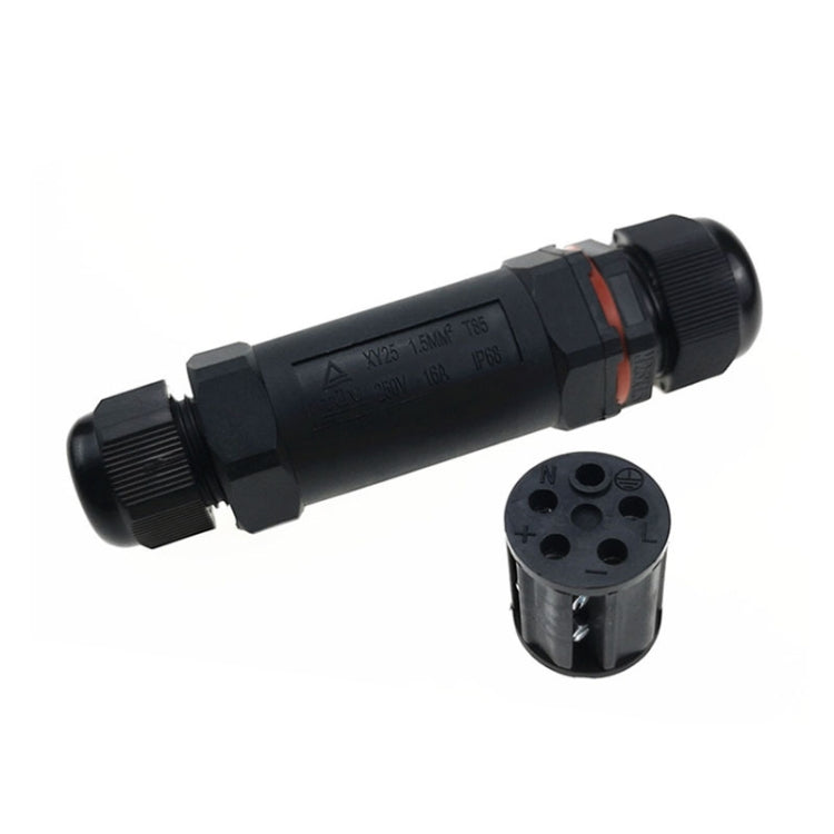 XY25 IP68 Waterproof 5 Pin Straight Cable Connector, XY25