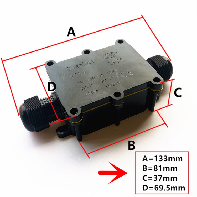G713 IP68 Waterproof Six-way Junction Box for Protecting Circuit Board, G713-6P