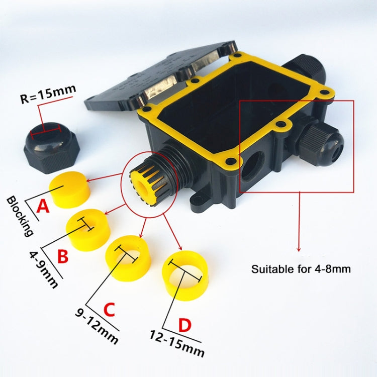 G713 IP68 Waterproof Six-way Junction Box for Protecting Circuit Board, G713-6P