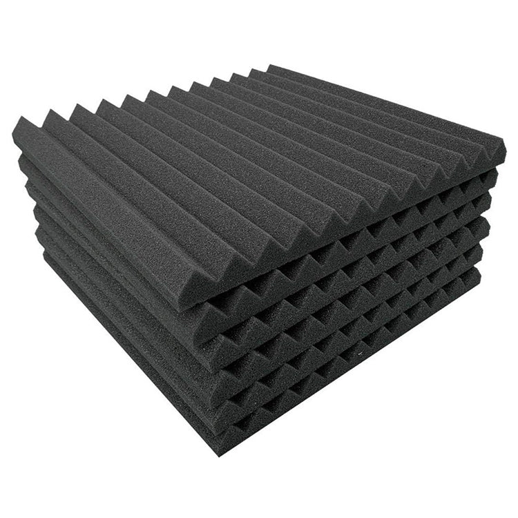 30x30x2.5cm Triangular Groove Style Recording Studio Drum Video Room Sound Insulation Board Silencer Cotton, 6 PCS, 10 PCS, 12 PCS, 20 PCS, 24 PCS