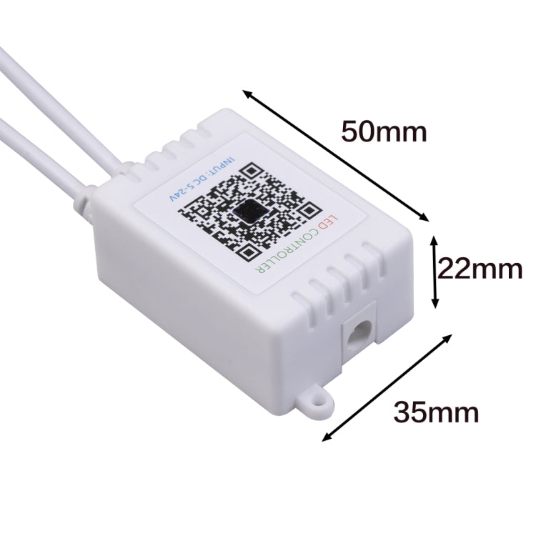 JH-RGB02 DC5.5x2.1mm Interface Bluetooth LED RGB Controller with 24 Keys Remote Controller, JH-RGB02