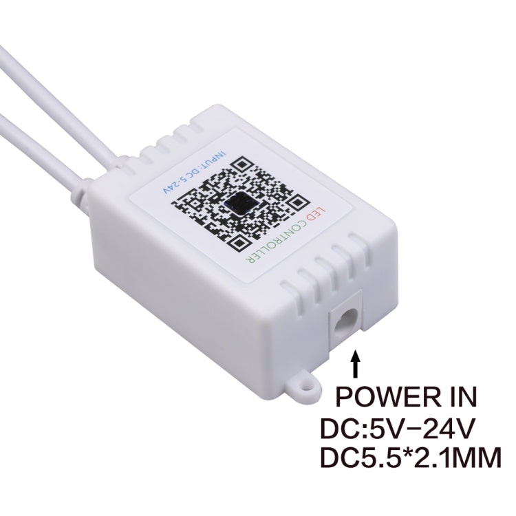 JH-RGB02 DC5.5x2.1mm Interface Bluetooth LED RGB Controller with 24 Keys Remote Controller, JH-RGB02