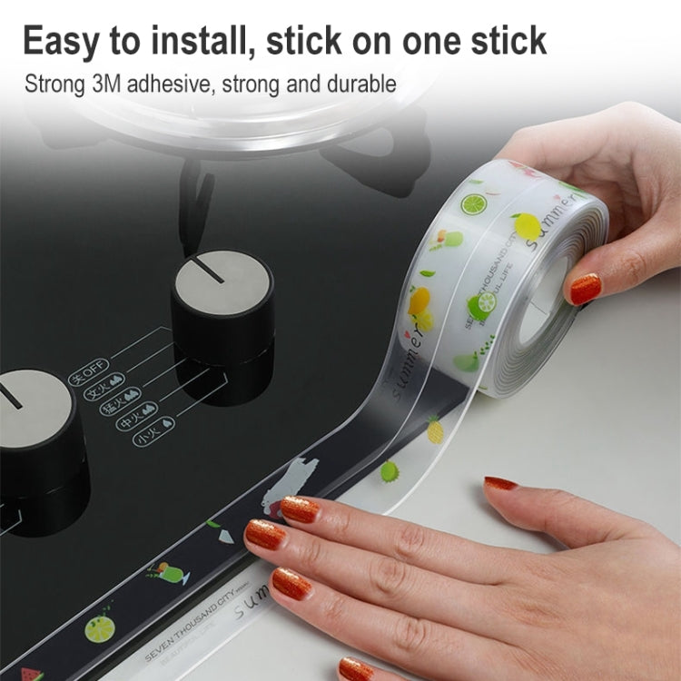 Kitchen Beauty Stitching Stickers Waterproof Mildew Proof Moisture Proof High Temperature Sticker, White Background