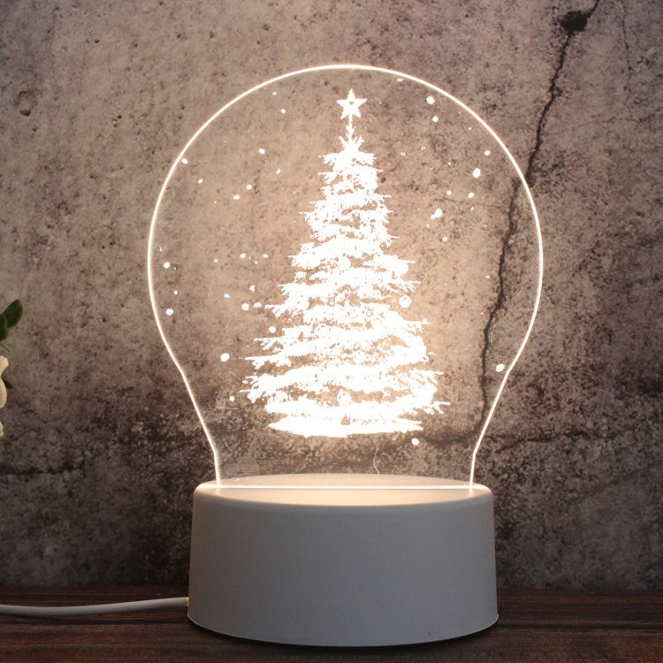 White Base Creative 3D Tricolor LED Decorative Night Light, Button USB Version, Cat, Iorn Tower, I Love You, Owl, Jellyfish, Love Balloon Bear, Castle in the Sky, Have You All the Way, Love Bear, Deer, Geometric Horse, Castle, Pig, Heart, Love Balloon ...