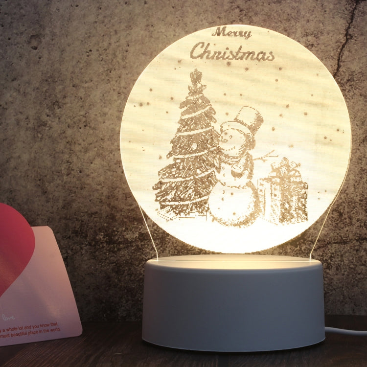 White Base Creative 3D Tricolor LED Decorative Night Light, Button USB Version, Cat, Iorn Tower, I Love You, Owl, Jellyfish, Love Balloon Bear, Castle in the Sky, Have You All the Way, Love Bear, Deer, Geometric Horse, Castle, Pig, Heart, Love Balloon ...