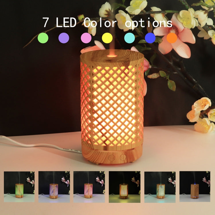 200ml Hollow-out Forest Pattern Wooden Essential Oil Aromatherapy Machine Ultrasonic Humidifier, AU Plug, USB, UK Plug, US Plug