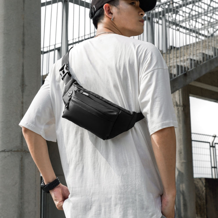 FEIHADUN cxs-321 Adjustable Oxford Cloth Waist Bag, Size: 32 x 12 x 6cm, cxs-321 (Black), cxs-321 (Grey), cxs-321 (Dark Green), cxs-321 (Silver)