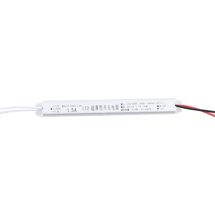 LED Long Strip Switching Power Supply, DC12V 1.5A 18W, DC12V 2A 24W, DC24V 1A 24W, DC12V 3A 36W, DC24V 1.5A 36W, DC12V 4A 48W, DC24V 2A 48W, DC12V 5A 60W, DC24V 2.5A 60W, DC12V 6A 72W, DC24V 3A 72W