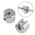 316 Stainless Steel Garden Wire Rope Fixed Clip, 2 PCS M4x2, 2 PCS M8x3, 2 PCS M8x4, 2 PCS M10x5, 2 PCS M10x6