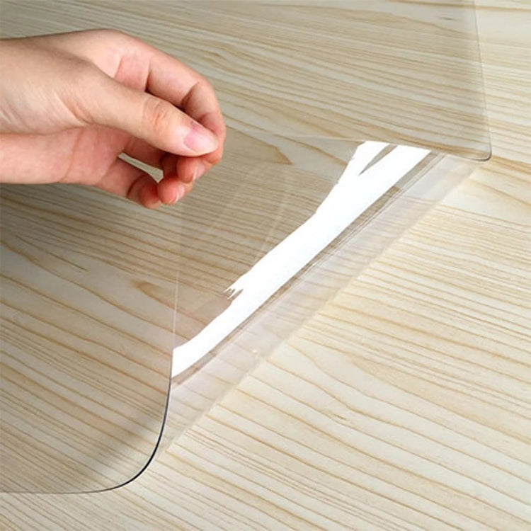 Transparent Soft Glass Tablecloth Household Waterproof Tablecloth PVC Table Mat, Thickness: 1mm, 80x135cm, 85x135cm, 85x140cm, 90x120cm, 90x130cm, 90x135cm