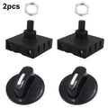 4 Gear 3 Speed Rotary Switch Fan Heater Speed Selector, Type A 2 Pair, Type B 2 Pair