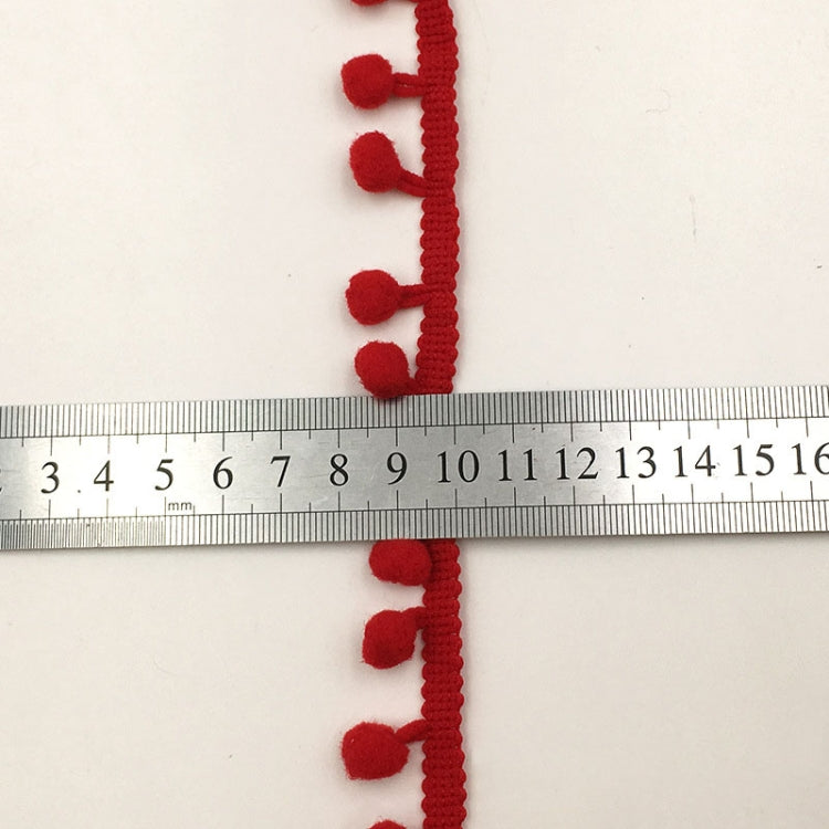 20 Yards Pompom Lace Ribbon Fur Ball Trim For Craft DIY Curtain Home Decorative Clothes Sewing Accessories, 1CM