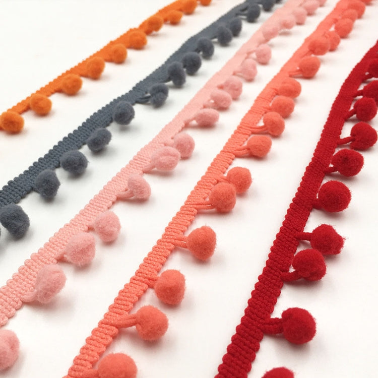 20 Yards Pompom Lace Ribbon Fur Ball Trim For Craft DIY Curtain Home Decorative Clothes Sewing Accessories, 1CM