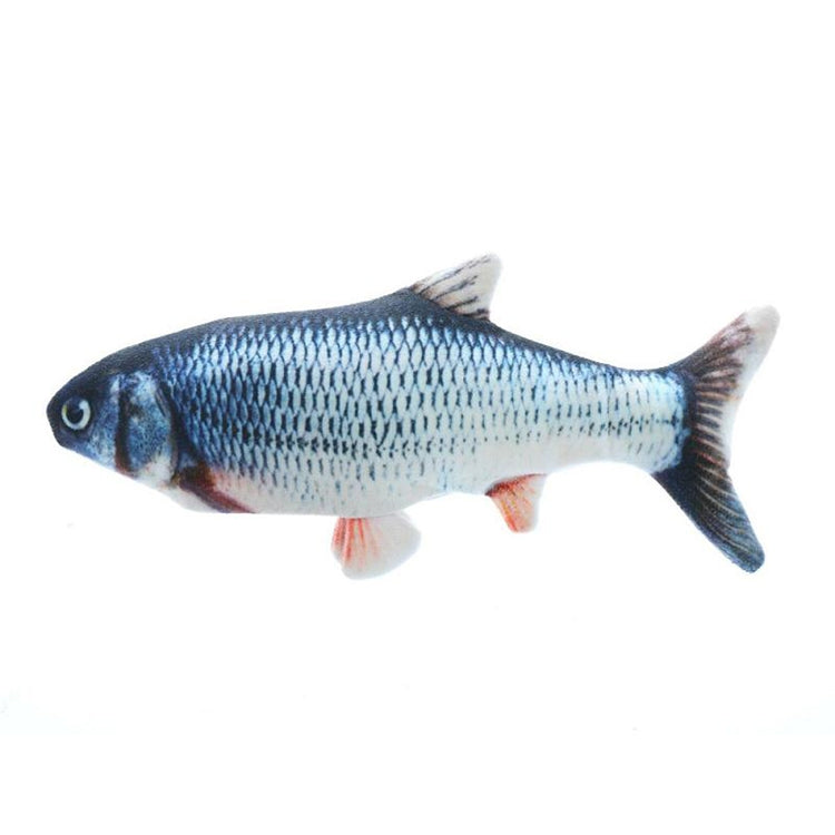 USB Charging Pet Simulation Fish Electric Cat Interactive Toy, Size：30cn, Size: 30cm (Black Grass Carp), Size: 30cm (Salmon), Size: 30cm (Yellow Carp), Size: 30cm (Silver Dragon Fish), Size: 30cm (Clownfish), Size: 30cm (Golden Dragon)                 ...