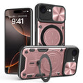 CD Texture Sliding Camshield Magnetic Holder Phone Case, For iPhone 17e / 16e, For iPhone 17 Pro Max, For iPhone 17 Pro, For iPhone 17, For iPhone Air, For iPhone 16 Pro Max, For iPhone 16 Pro, For iPhone 16 Plus