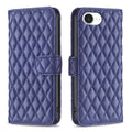 Diamond Lattice Wallet Flip Leather Phone Case, For iPhone 17e / 16e, For iPhone 17 Pro Max, For iPhone 17 Pro, For iPhone 17, For iPhone Air, For iPhone 16 Pro Max, For iPhone 16 Pro, For iPhone 16 Plus