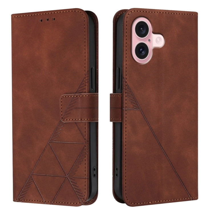 Crossbody 3D Embossed Flip Leather Phone Case, For iPhone 16, For iPhone 15 Pro Max, For iPhone 15 Pro, For iPhone 15 Plus, For iPhone 15, For iPod Touch 7 / 6 / 5