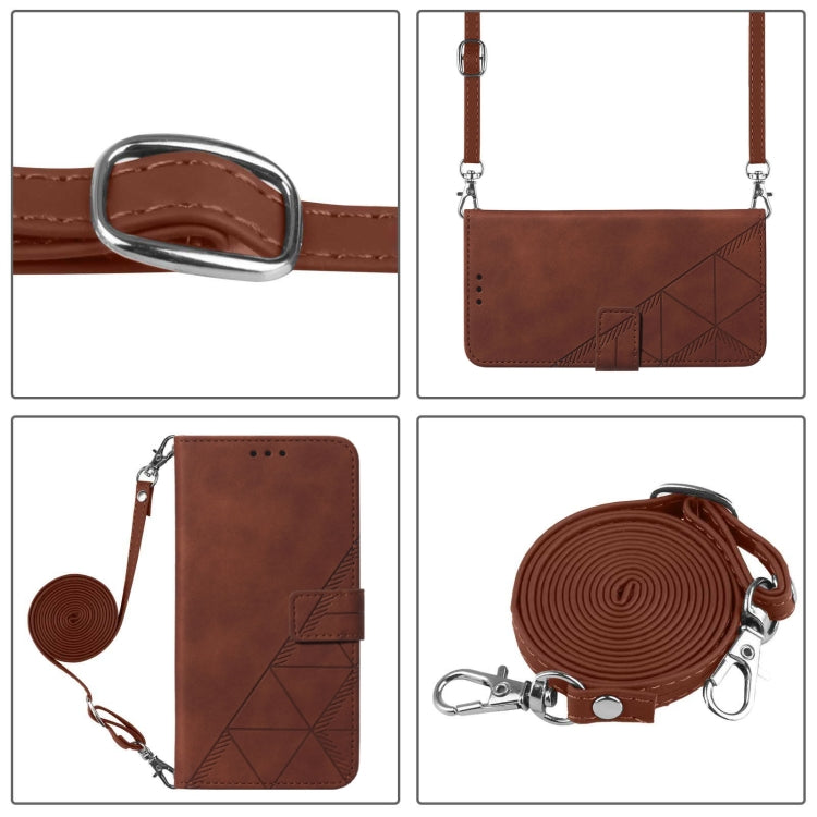 Crossbody 3D Embossed Flip Leather Phone Case, For iPhone 16, For iPhone 15 Pro Max, For iPhone 15 Pro, For iPhone 15 Plus, For iPhone 15, For iPod Touch 7 / 6 / 5