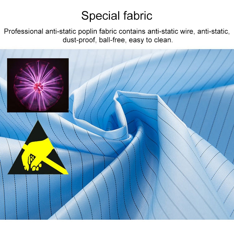 Striped Anti-static Split Hood Dust-proof Work Suit, S, M, L, XL, XXL, XXXL, XXXXL, XXXXXL