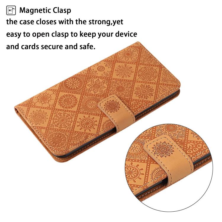 Ethnic Style Embossed Pattern Leather Phone Case, For iPhone 17e / 16e, For iPhone 16 Pro Max, For iPhone 16 Pro, For iPhone 16 Plus, For iPhone 16, For iPhone 15 Pro Max