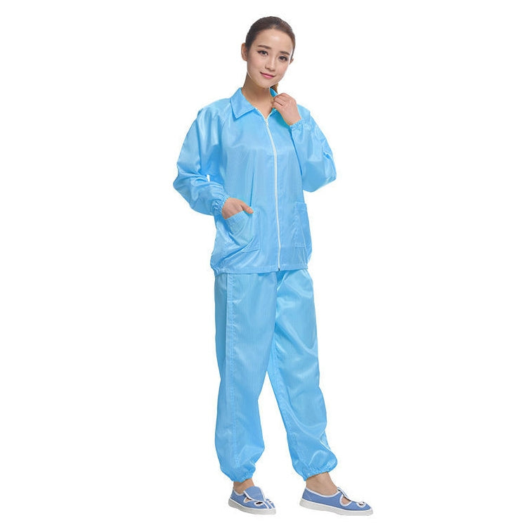 Anti Static Split Lapel Dustless Clothing Food Protection Stripe Clean Clothes, S, M, L, XL, XXL, XXXL, XXXXL, XXXXXL