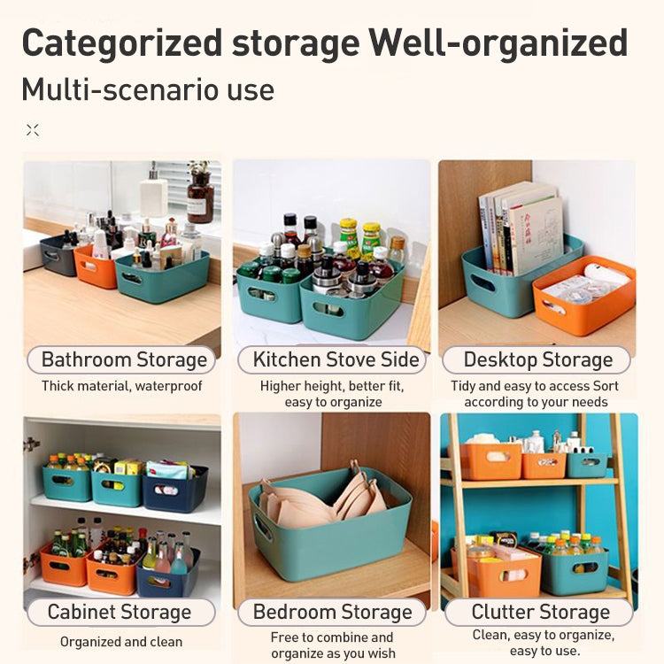 5pcs Desktop Snack Storage Basket Kitchen Portable Storage Basket Sundries Box, 21.5x14.5x7 cm, 24.5x16x10 cm, 30.5x20.5x12 cm