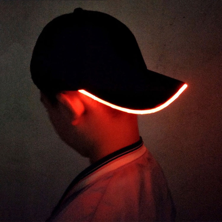 LED Luminous Baseball Cap Male Outdoor Fluorescent Sunhat, Style: Rechargeable, Black Hat Red Light, Black Hat Orange Light, Black  Hat Yellow Light, Black Hat Green Light, Black Hat White Light, Black Hat Pink Light, Black Hat Colorful Light          ...