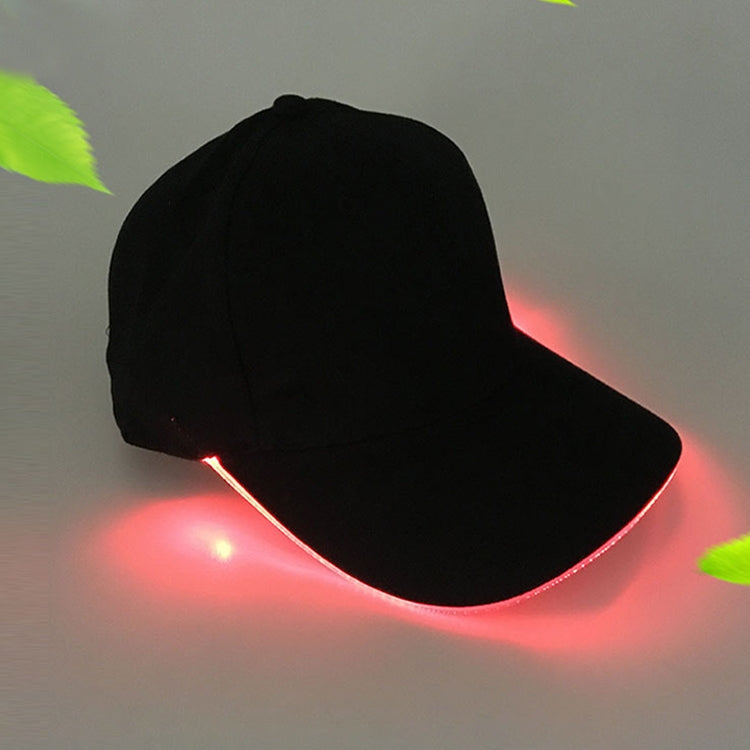 LED Luminous Baseball Cap Male Outdoor Fluorescent Sunhat, Style: Battery, Black Hat Red Light, Black Hat Orange Light, Black  Hat Yellow Light, Black Hat Green Light, Black Hat Pink Light, White Hat Red Light, White Hat Orange Light                   ...