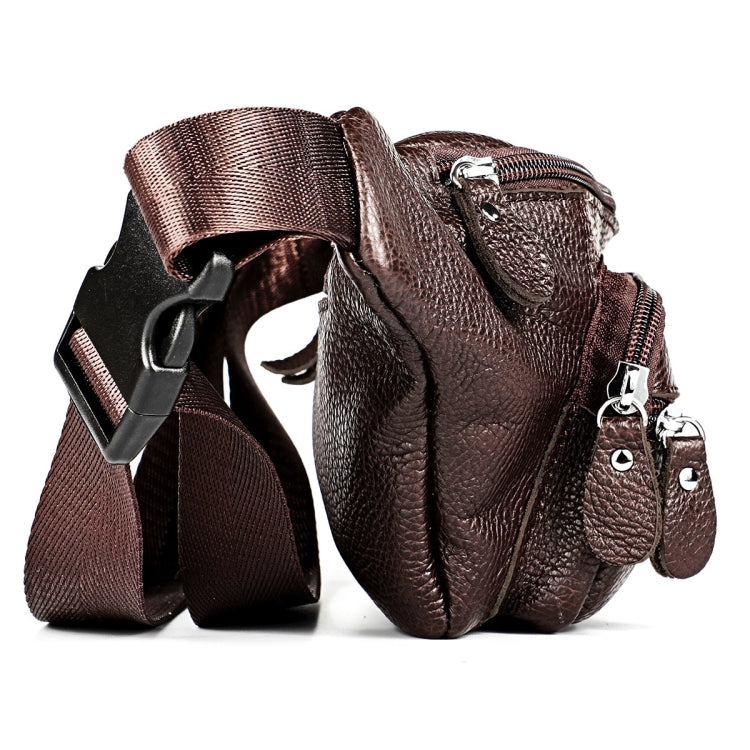 6030 Outdoor Leather Single Shoulder Messenger Bag Sports Multi-functional Phone Waist Bag