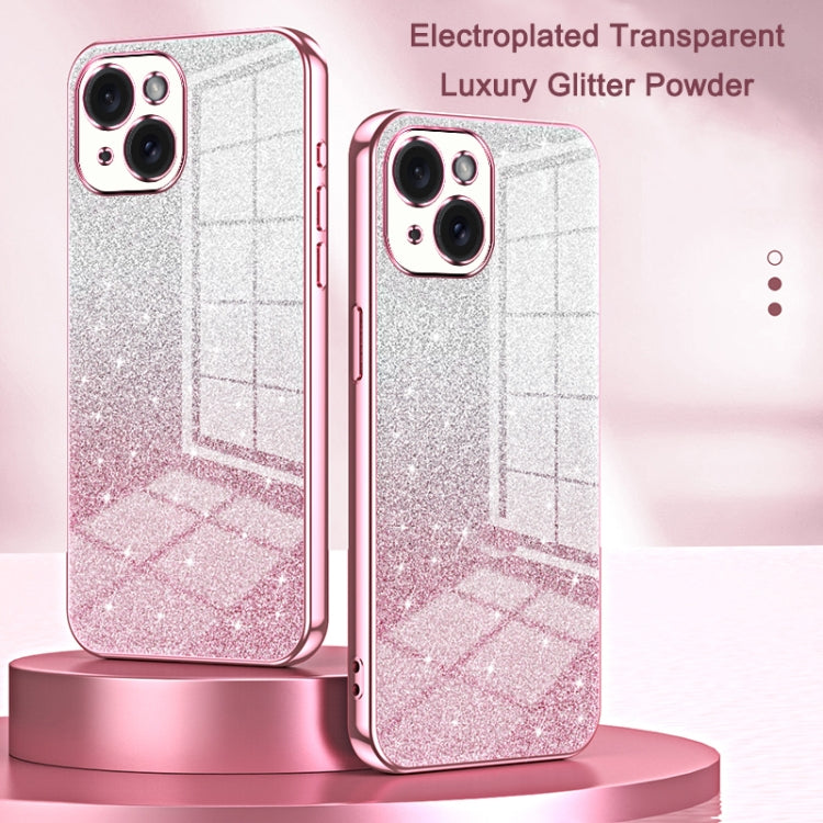 Gradient Glitter Powder Electroplated Phone Case, For iPhone 15, For iPhone 14 Plus, For iPhone 14, For iPhone 14 Pro, For iPhone 14 Pro Max, For iPhone SE 2022 / 2020 / 8 / 7