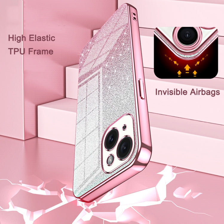 Gradient Glitter Powder Electroplated Phone Case, For iPhone 15, For iPhone 14 Plus, For iPhone 14, For iPhone 14 Pro, For iPhone 14 Pro Max, For iPhone SE 2022 / 2020 / 8 / 7