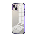 Transparent Plating Fine Hole Phone Case, For iPhone 15, For iPhone 14 Plus, For iPhone 14, For iPhone 14 Pro, For iPhone 14 Pro Max, For iPhone SE 2022 / 2020 / 8 / 7